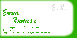 emma nanasi business card