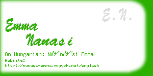 emma nanasi business card